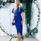 Aurora Buckle Detail Maxi Dress Royal