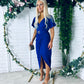Aurora Buckle Detail Maxi Dress Royal