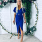 Aurora Buckle Detail Maxi Dress Royal