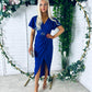 Aurora Buckle Detail Maxi Dress Royal