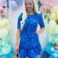 Esther Smock Mini Dress Splash Cobalt