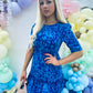 Esther Smock Mini Dress Splash Cobalt