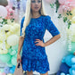 Esther Smock Mini Dress Splash Cobalt