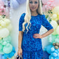 Esther Smock Mini Dress Splash Cobalt
