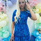 Esther Smock Mini Dress Splash Cobalt
