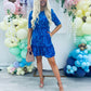 Esther Smock Mini Dress Splash Cobalt