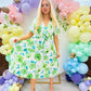 Miley Pleated Midi Dress Floral Green