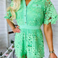 Deb Crochet Playsuit Green