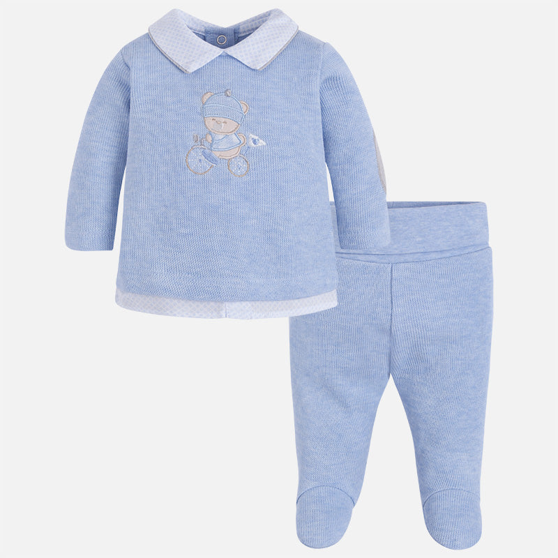 Baby Boy set of footed trousers and jumper
